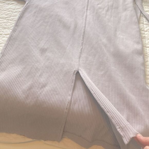 NEW Pact Organic Cotton Stretch Rib Jazz Maternity Dress Lilac Purple size XXL - Picture 9 of 9